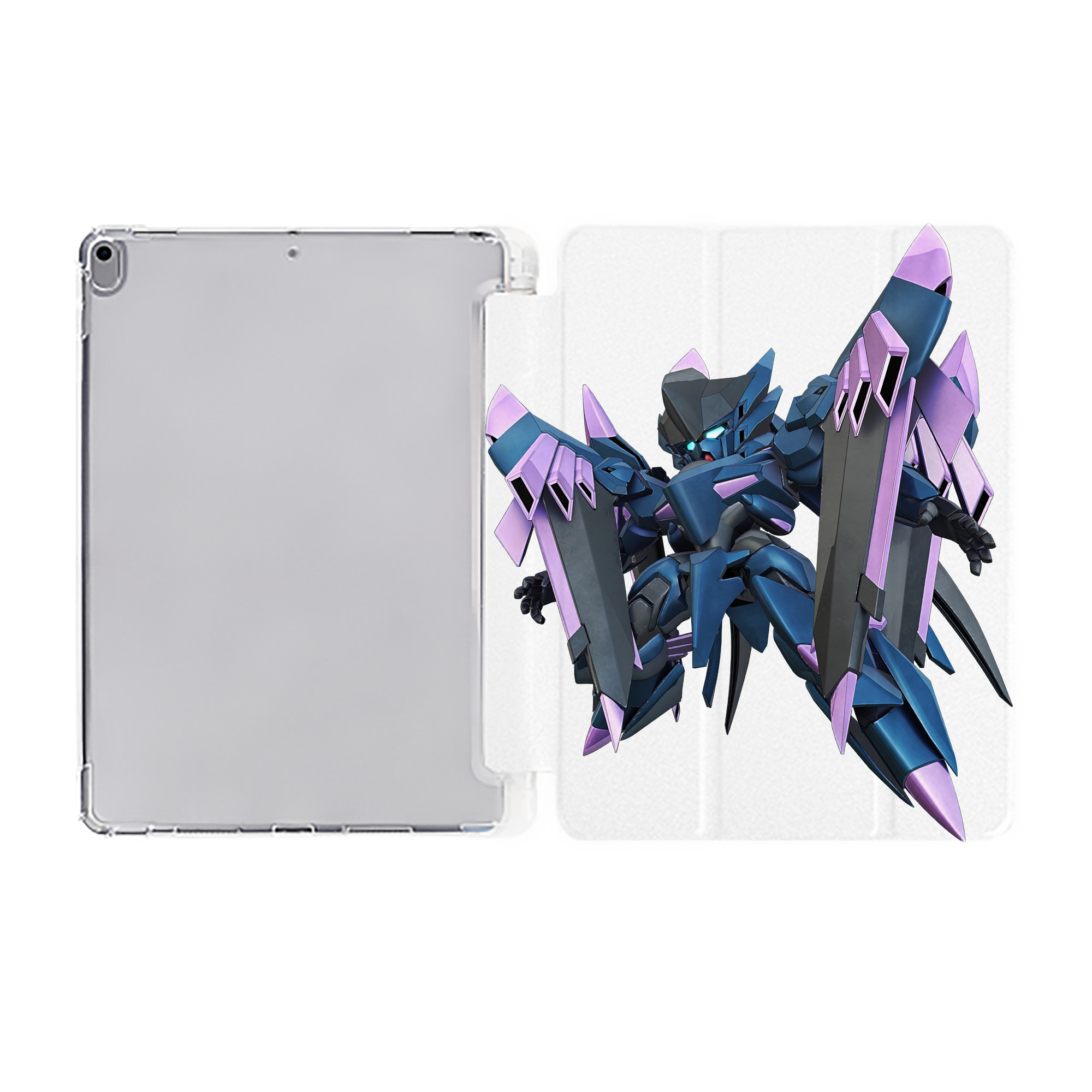 （画像用） 機動戦士ガンダム Mobile Suit Gundam IPad ケース ペン収納付き 三つ折りスタンド PUレザー×シリコン 対応機種9.5/10.5/10.9インチ